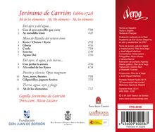 Jeronimo de Carrion (1660-1721): Misa de Batalla im 8.Ton, CD
