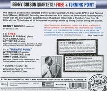 Benny Golson (geb. 1929): Free / Turning Point, CD