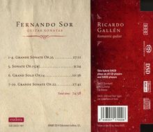 Fernando Sor (1778-1839): Sonaten für Gitarre, Super Audio CD