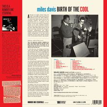 "miles davis BIRTH OF THE COOL", Trackliste: "Side A: JERU, MOVE, GODCHILD... Side B: BOPLICITY, ISRAEL...", Bild: Miles Davis mit Musiker.