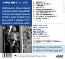Donald Byrd (1932-2013): Byrd's Word, CD