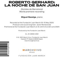 Roberto Gerhard (1896-1970): Klavierwerke "La Noche de San Juan", CD