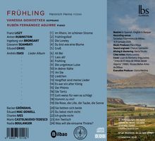 "FRÜHLING - Heinrich Heine Poems. Vanessa Goikoetxea, Sopran. Rubén Fernández Aguirre, Piano. Liste von Komponisten und Titeln."