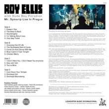 Roy Ellis: Mr. Symarip Live In Prague. Titel: "Eastern Star", "The Boss Is Back" usw. Foto einer Live-Performance.