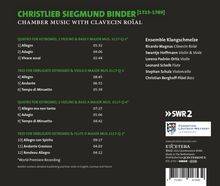 Christlieb Sigmund Binder (1723-1789): Kammermusik mit Cembalo, CD