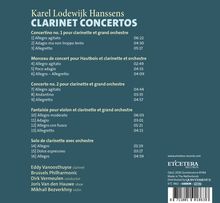 Karel Lodewijk Hanssens, CLARINET CONCERTOS, Werke und Dauer: 16 Stücke, Interpreten: Eddy Vanoosthuyse, Brussels Philharmonic.