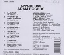 Adam Rogers (geb. 1965): Apparitions, CD