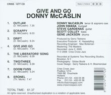 Donny McCaslin (geb. 1966): Give And Go, CD