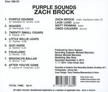 Zach Brock: Purple Sounds, CD