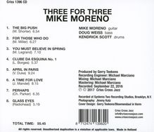 Mike Moreno (geb. 1978): Three For Three, CD