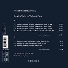 Franz Schubert (1797-1828): Sämtliche Werke für Violine &amp; Klavier, 2 CDs