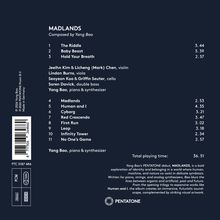 "MADLANDS" von Yang Bao; Musikstücke und Zeiten: "The Riddle" 3:44, "Madlands" 2:53. 
Logo: PENTATONE unten rechts.