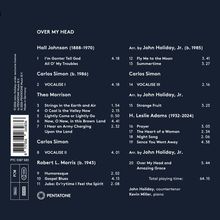 "OVER MY HEAD" enthält eine Trackliste mit Komponisten wie Hall Johnson, Carlos Simon und H. Leslie Adams.