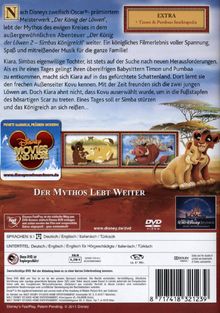 König der Löwen 2: Simbas Königreich, DVD