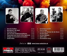 Trackliste mit Titeln und Laufzeiten von 14 Musikstücken. Hintergrund mit Wolken und vier schwarz-weißen Musikerfotos.