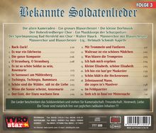 Bekannte Soldatenlieder - Folge 3, CD