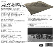 Trio Montserrat - German Counterpoint, CD