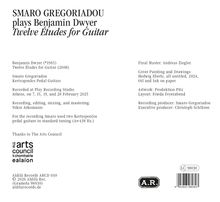 "Smaro Gregoriadou plays Benjamin Dwyer. Twelve Études for Guitar. Benjamin Dwyer, Smaro Gregoriadou, Kertsopoulos Pedal Guitars."