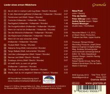 Nina Proll &amp; Trio de Salon - Lieder eines armen Mädchens, CD