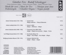 G.Fetz &amp; R.Scheidegger - Musik für zwei Truhenorgeln, CD