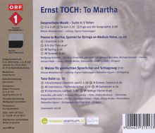 Ernst Toch (1887-1964): Quintett für Streicher &amp; Stimme "Poems to Martha", CD