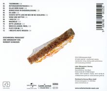 Trackliste mit Titeln wie "Tigermann", "Reyersdorferstraße", dazu ein Foto von einem Sandwich mit Marmelade.