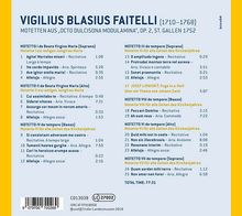 Vigilius Blasius Faitelli (1710-1768): Motetten op. 2 aus "Octo Dulcisona Modulamina", CD