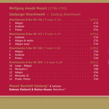 Mozart Quartett Salzburg - Salzburger Divertimenti, Super Audio CD