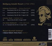 Wolfgang Amadeus Mozart (1756-1791): Divertimenti KV 136-138 (Version für Streichquartett), CD