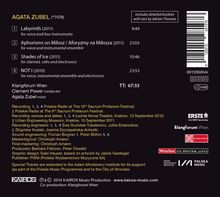 Agata Zubel (geb. 1978): NOT I für Stimme, Instrumentalensemble &amp; Elektronik, CD