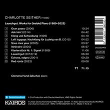 Charlotte Seither (geb. 1965): Klavierwerke "Lauschgut. Works for (Inside) Piano", CD
