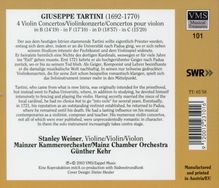 Giuseppe Tartini (1692-1770): Violinkonzerte in C,D,F,B, CD