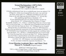 Sergej Rachmaninoff (1873-1943): Das große Abend- und Morgenlob op.37, CD