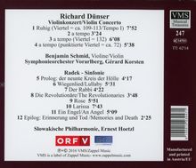 Richard Dünser (geb. 1959): Radek-Sinfonie, CD