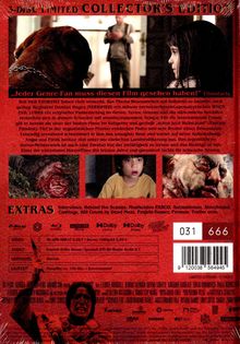 "3-DISC LIMITED COLLECTOR'S EDITION", "Jeder Genre-Fan muss diesen Film gesehen haben!", "EXTRAS". Horror-Themen; roter Hintergrund.