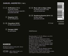 Samuel Andreyev (geb. 1981): Kammermusik "Music with no Edges", CD