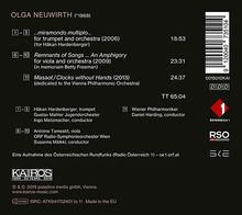 Olga Neuwirth (geb. 1968): ...miramondo multiplo...für Trompete &amp; Orchester (Hakan Hardenberger gewidmet), CD