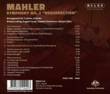 Gustav Mahler (1860-1911): Symphonie Nr.2 für 2 Klaviere zu 8 Händen, CD
