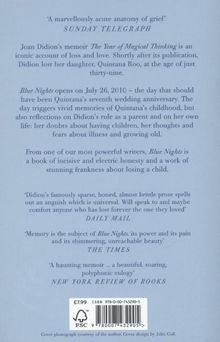 Joan Didion: Blue Nights, Buch