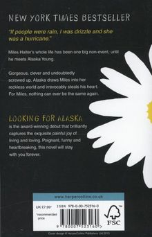 John Green: Looking for Alaska, Buch