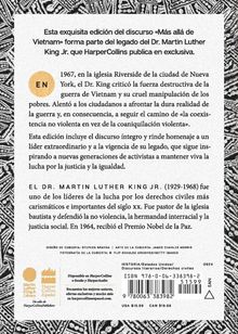 Exquisite Ausgabe von Dr. King Jr.'s Rede „Más allá de Vietnam“, HarperCollins exklusiv. Mit floraler Hintergrundgrafik.