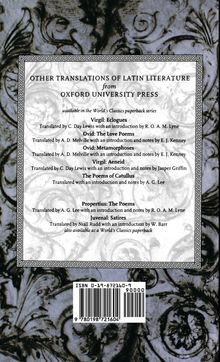 Andere Übersetzungen lateinischer Literatur von Oxford University Press. Hintergrund: barocke Verzierungen.