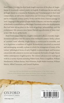 Das Buch behandelt die Rolle des Angelsächsischen in der englischen Dichtung des 19. Jahrhunderts. Es geht um Poesie und Geschichte. Unten links: Oxford University Press.