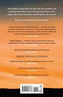 'She looked scared that last day... That was the last time I saw her alive.' Sonnenuntergang. Lobende Zitate darunter.