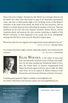 Elie Wiesel: Night, Buch