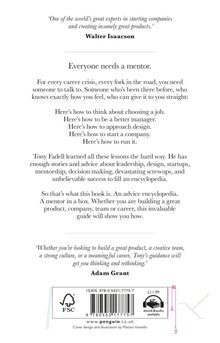 Zitate von Walter Isaacson und Adam Grant. Text über die Wichtigkeit eines Mentors und eine Buchbeschreibung. ISBN und Preis unten.