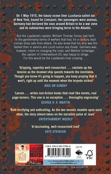 Am 1. Mai 1915 segelte der luxuriöse Ozeandampfer Lusitania aus New York. Kritiken loben das Buch als packend und gut recherchiert.