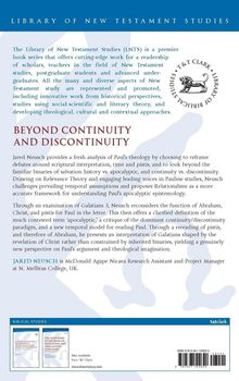 "Library of New Testament Studies" oben, "Beyond Continuity and Discontinuity" in Rot. Logo mit Löwe rechts, diverse Textabschnitte.