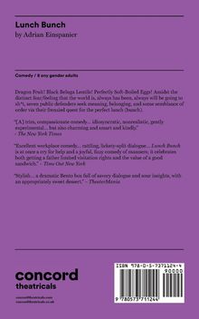 "Lunch Bunch" von Adrian Einspainer: Comedy für 8 Erwachsene. Rezensionen von The New York Times, Time Out New York, TheaterMania.