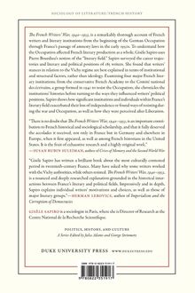 Text über "The French Writers' War, 1940–1953" und Gisele Sapiros Analyse literarischer Institutionen in Frankreich.